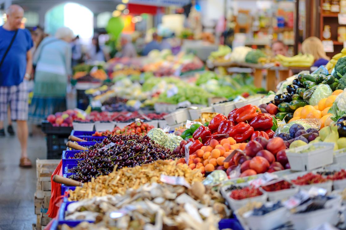 local produce in farmers market