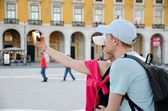 tourist taking photo