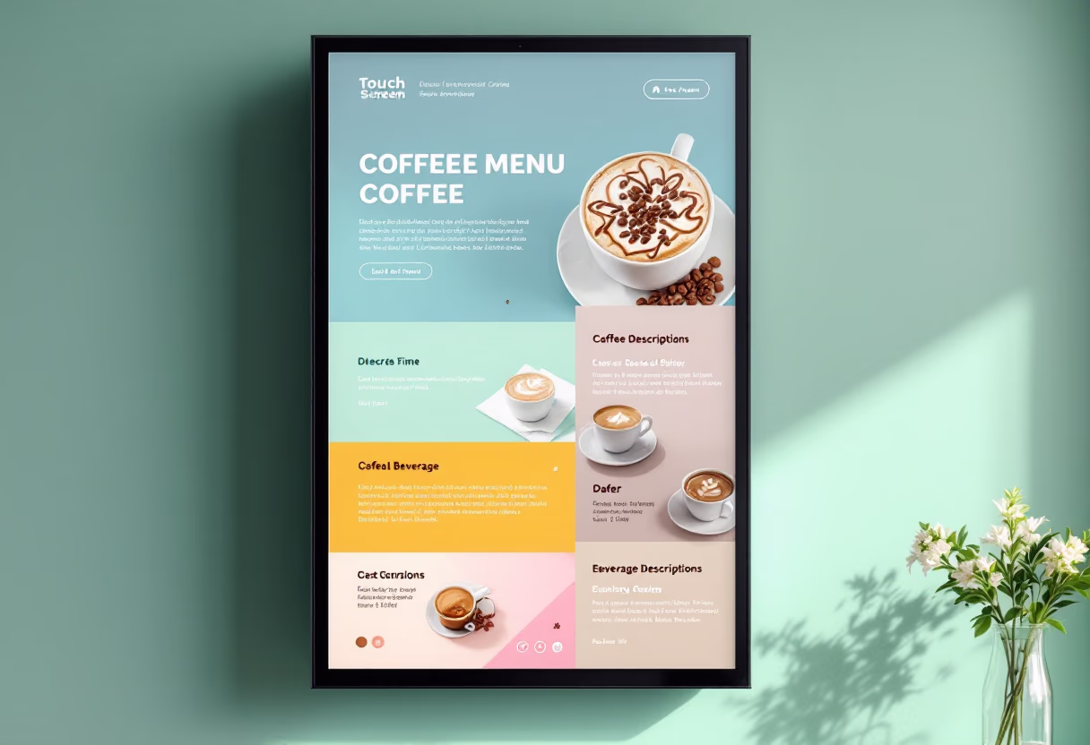 image of displayed menu (for a coffee shop & cafe)