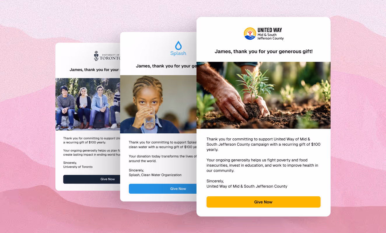 Branded email template matching an organization's colors