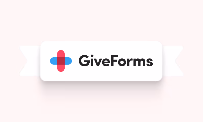 Example of incorrect GiveForms logo usage
