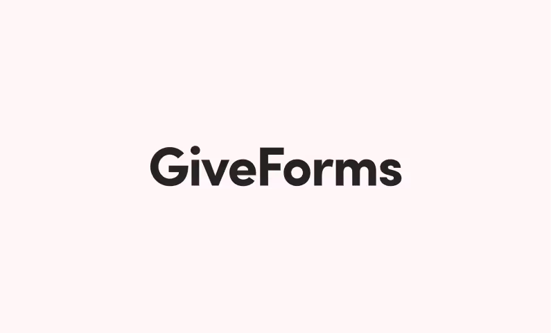 Example of incorrect GiveForms logo usage