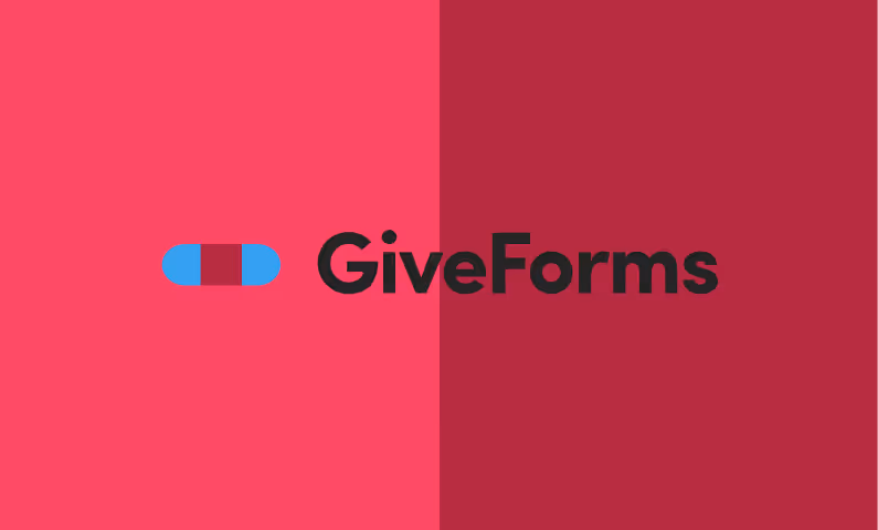 Example of incorrect GiveForms logo usage