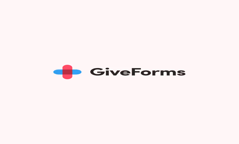 Example of incorrect GiveForms logo usage