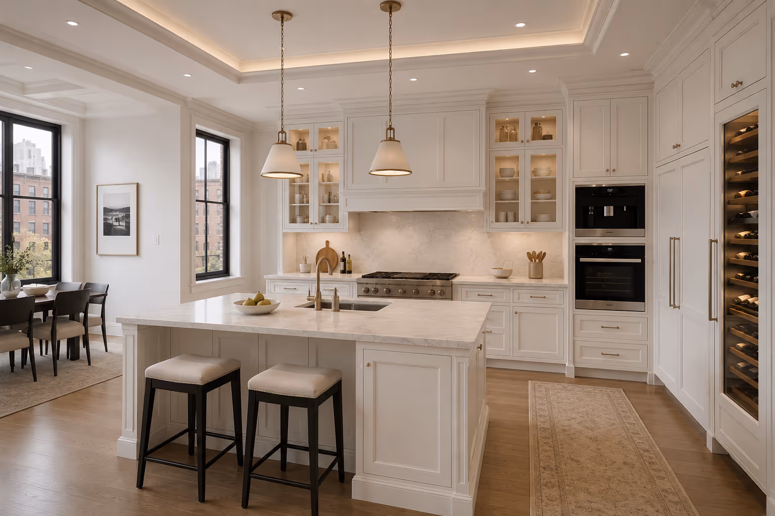 Portfolio image of a completed custom millwork project in NYC