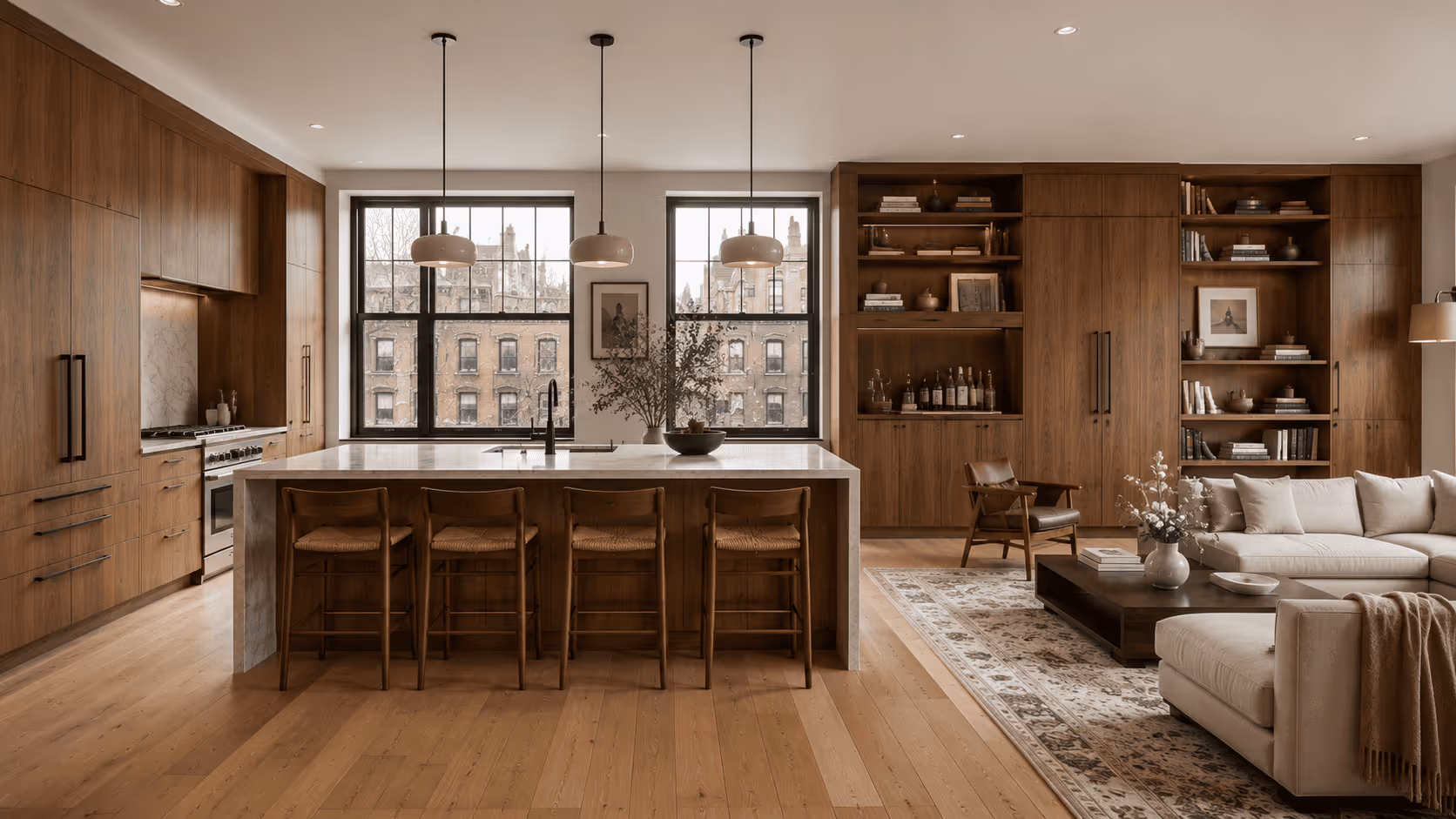 Brooklyn custom built-in cabinetry with tailored storage