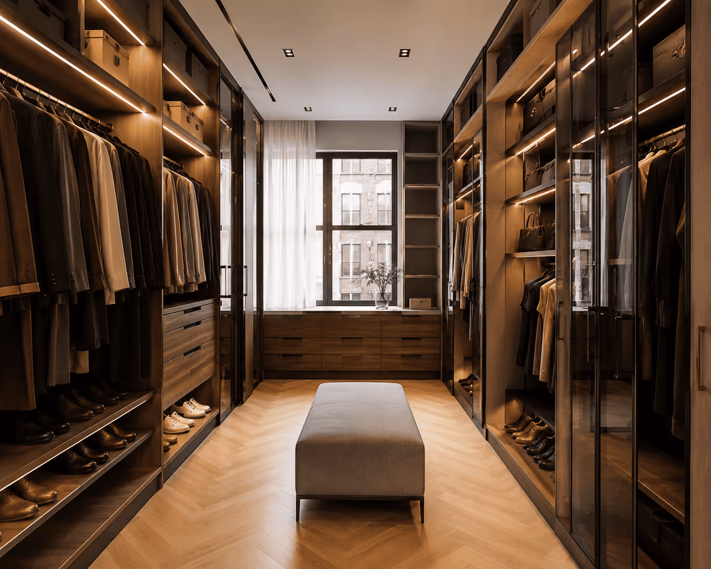 Built-in wardrobe and closet cabinetry for a NYC apartment