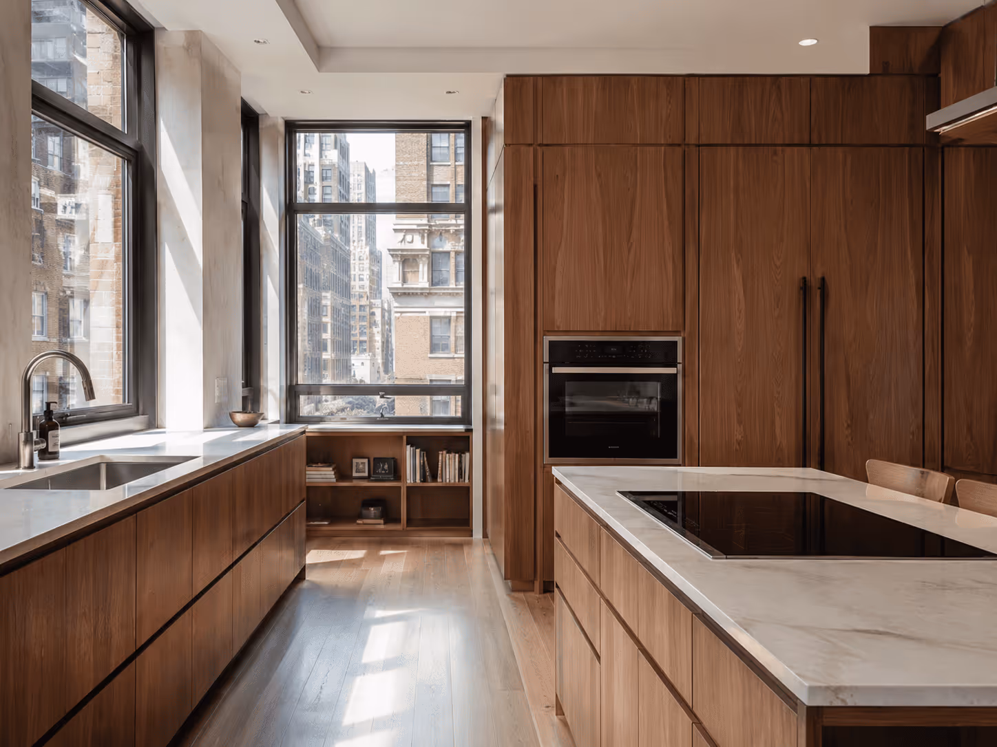Custom kitchen and millwork project in an Upper East Side apartment