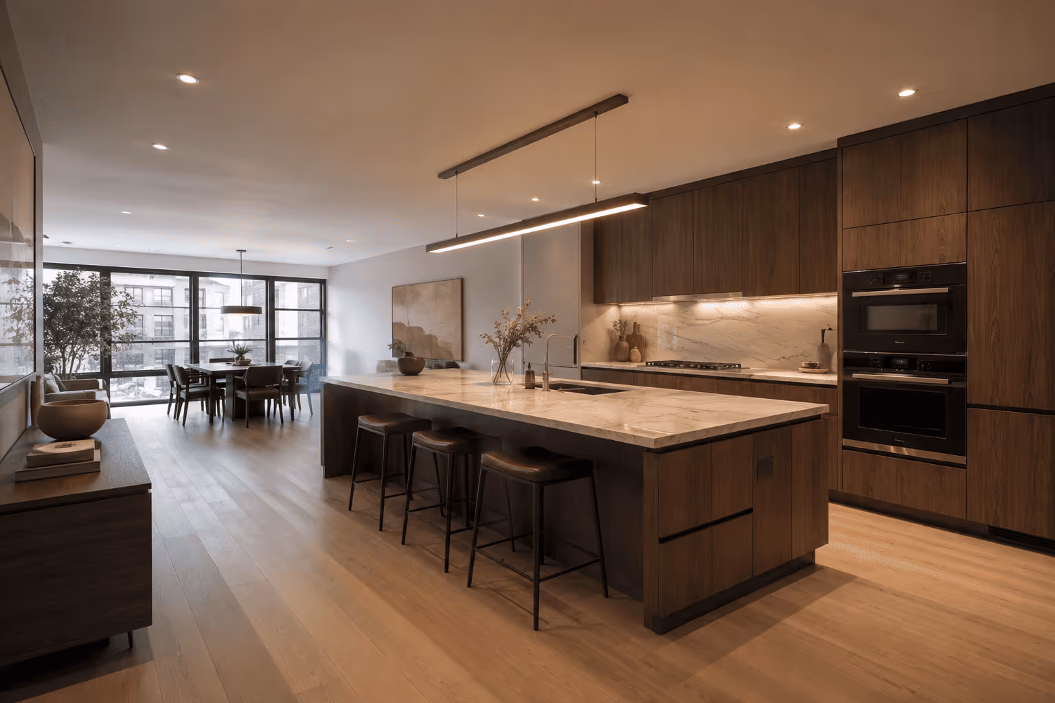 Tribeca custom built-ins and cabinetry for a modern apartment