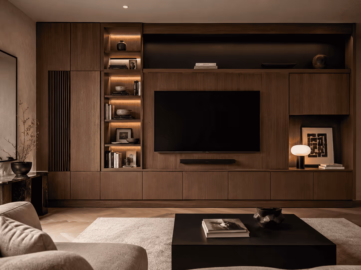 SoHo custom cabinetry and wall storage for a New York loft