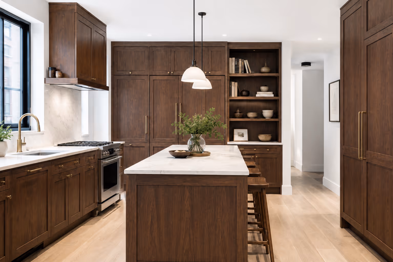 West Village custom cabinetry with built-in storage and shelving