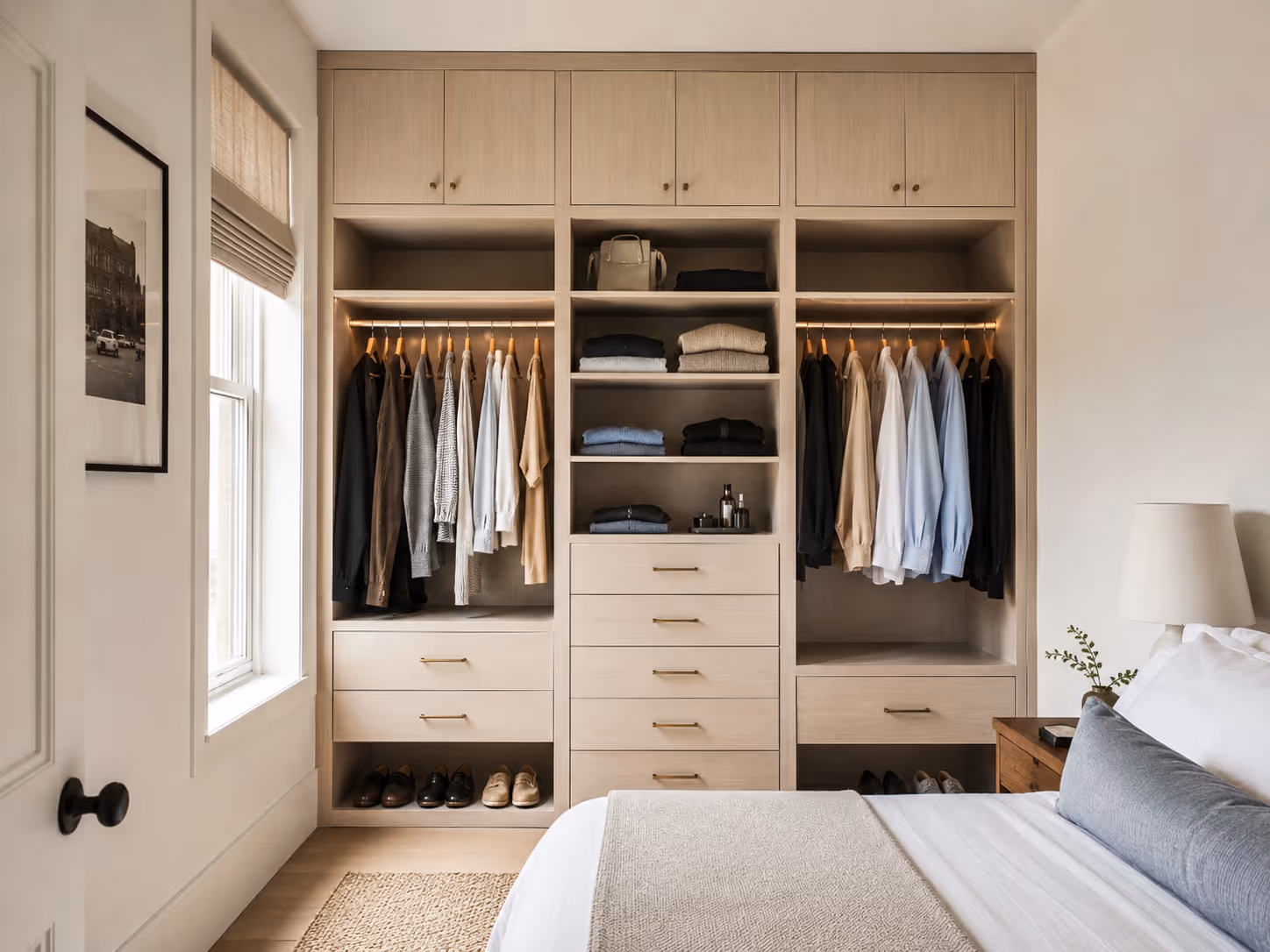 Greenwich Village custom built-ins and cabinetry for apartment storage