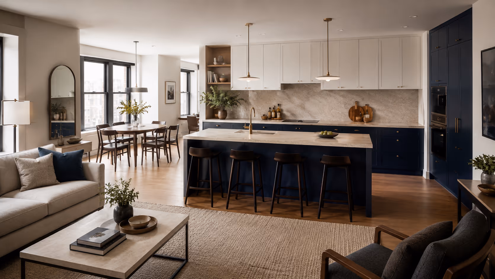 Greenwich Village custom cabinetry and built-ins for a city apartment