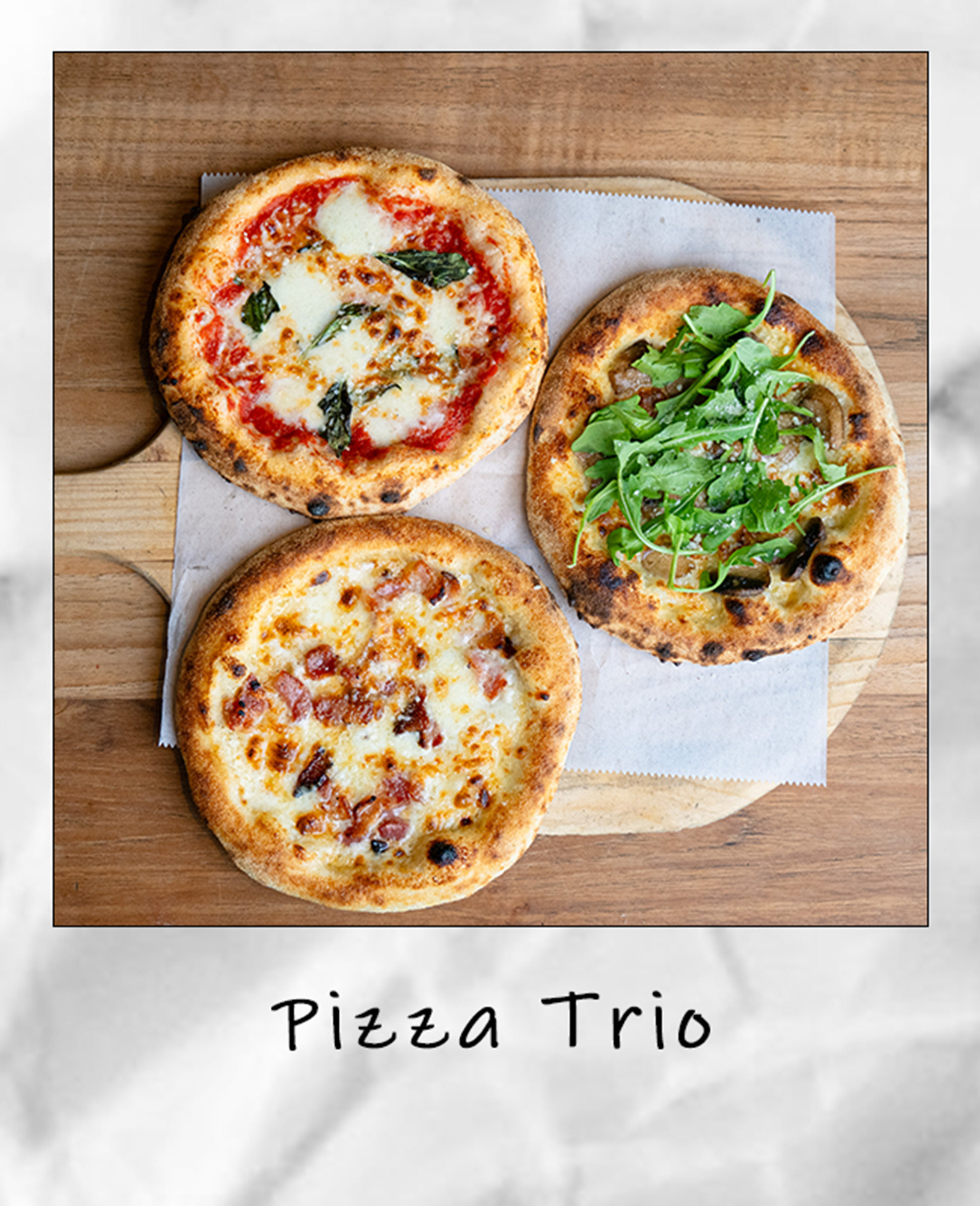 Stanzione Neapolitan pizza trio - wood-fired pizza Miami