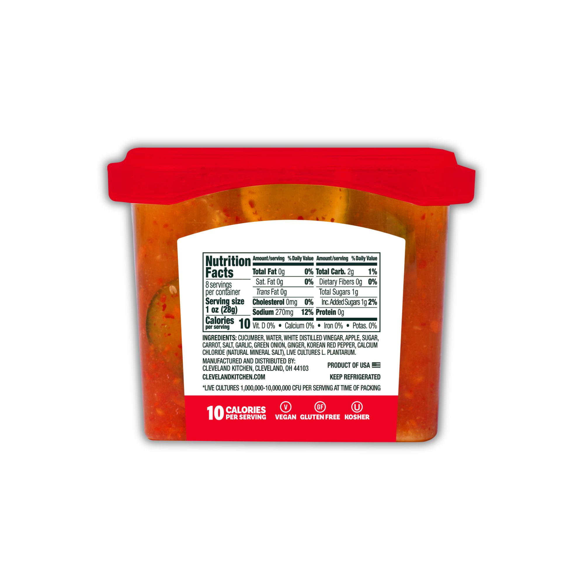 Cleveland Kitchen Kimchi Pickle Chips back of pack