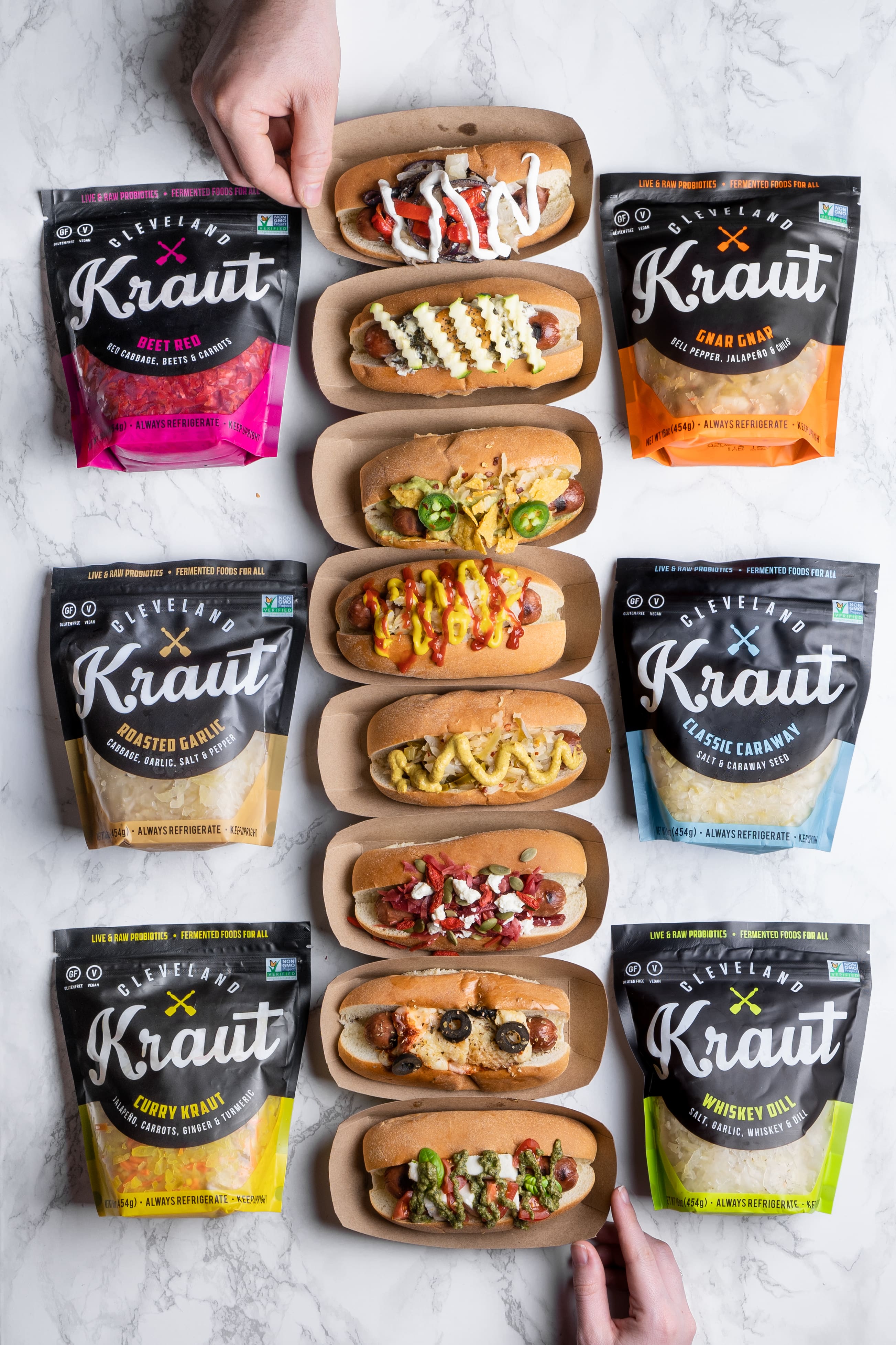 Cleveland kitchen sauerkraut over hotdogs