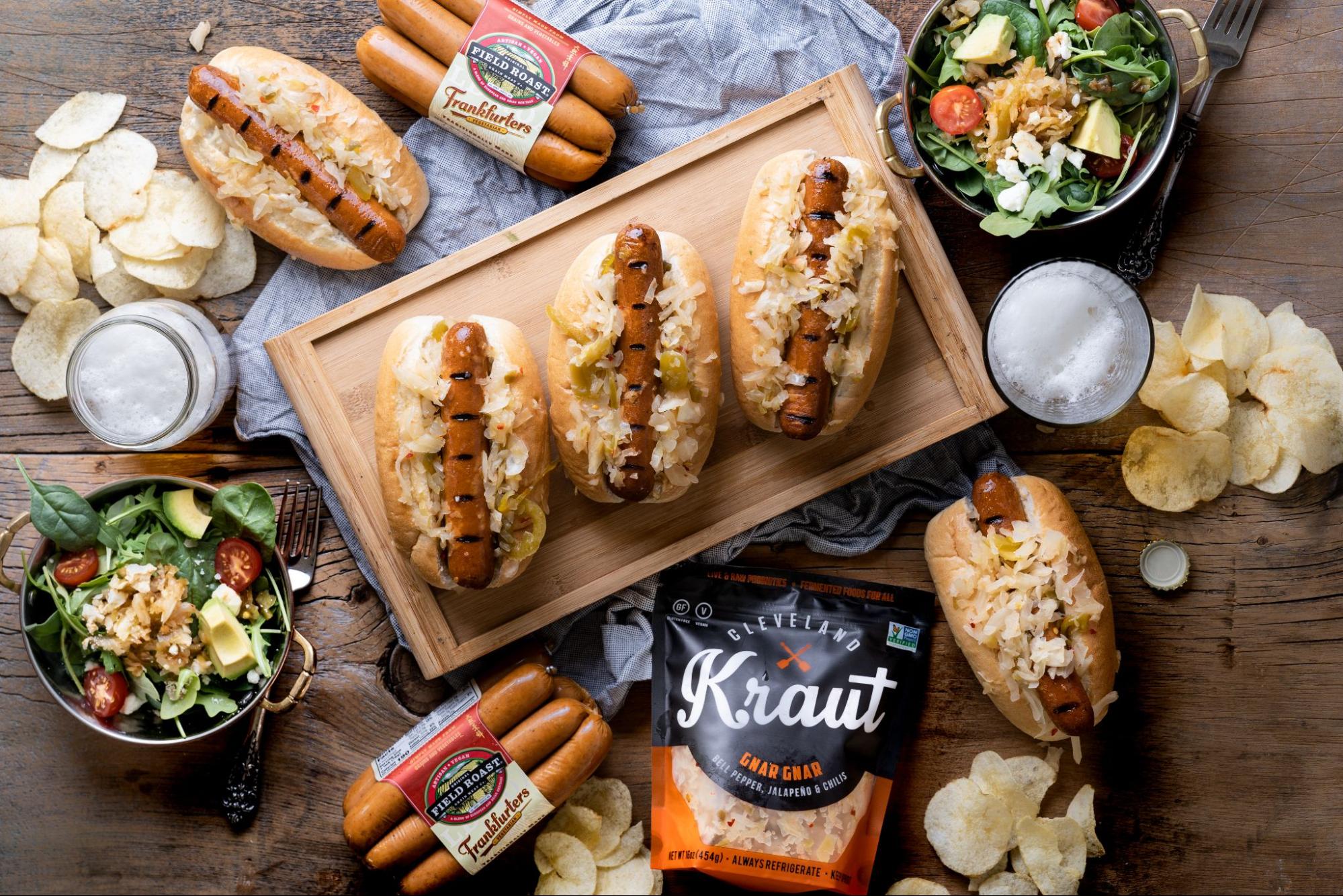 bread and brats kraut plate