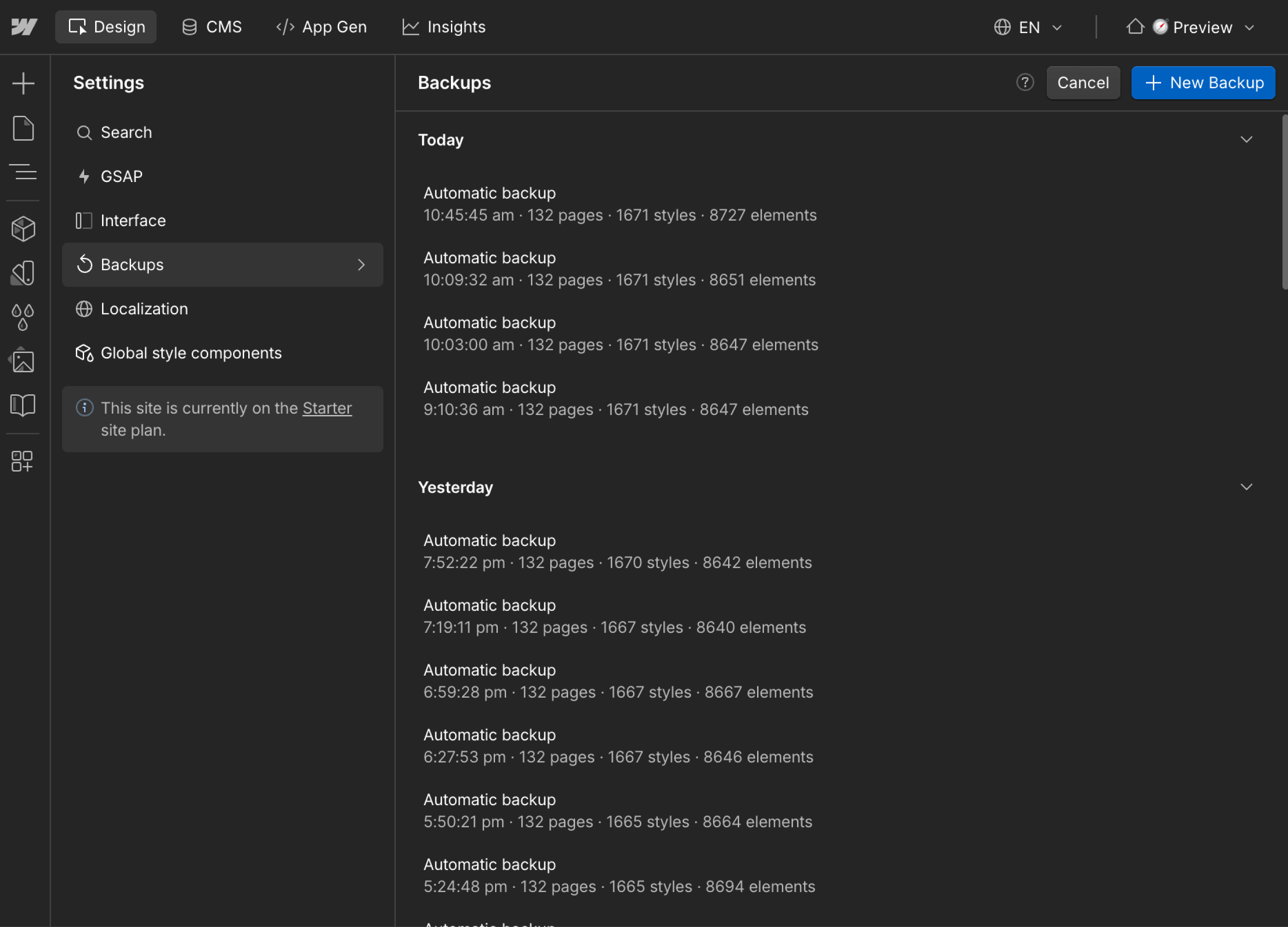 Backups - ML-Studio Webflow Template | Brix Templates