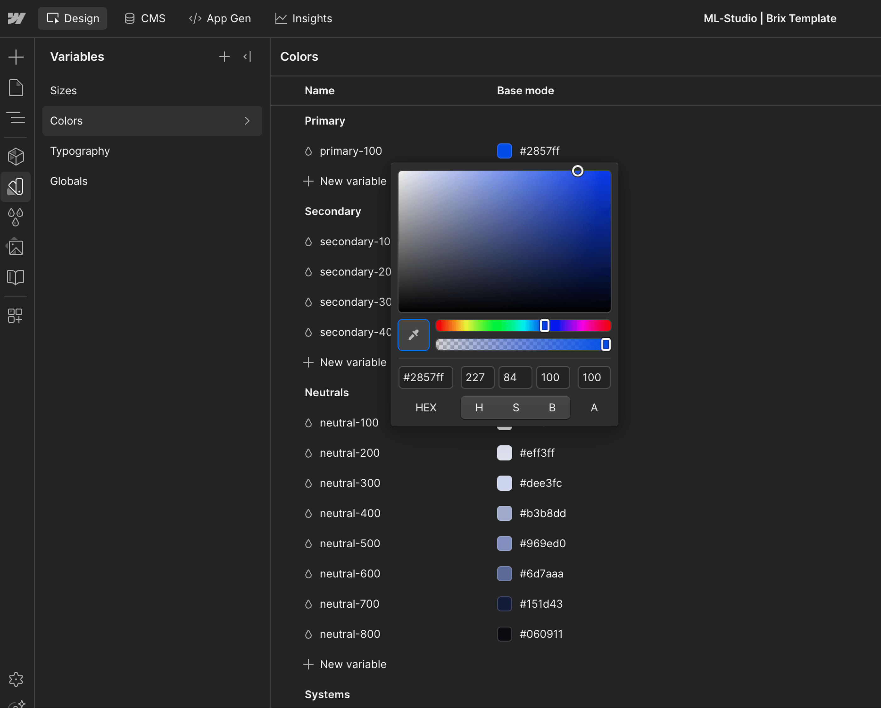 Color - ML-Studio Webflow Template | Brix Templates