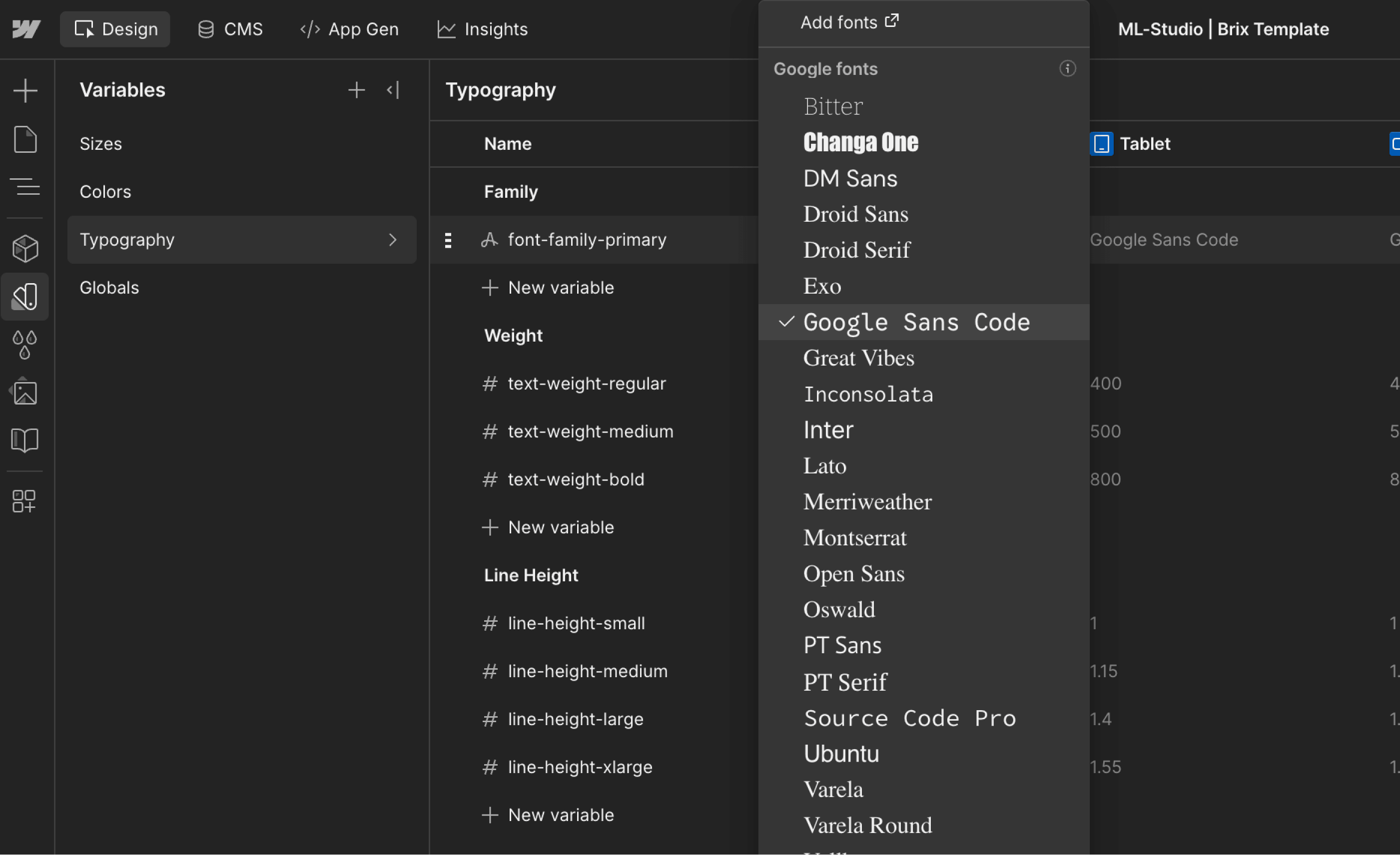 Typography - ML-Studio Webflow Template | Brix Templates