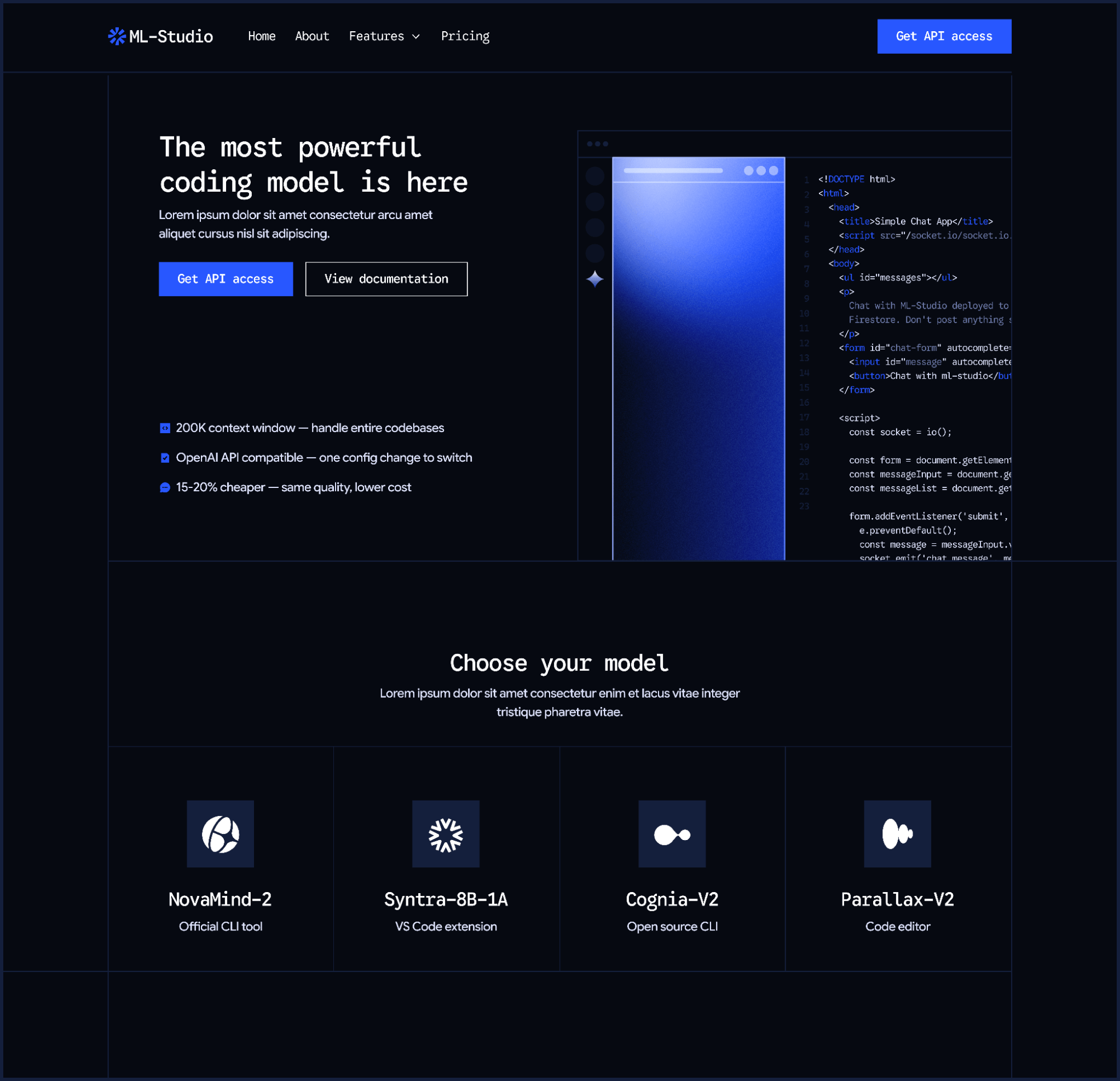 ML-Studio - Home V3 Hero Page - AI Research Lab Webflow Template | Brix Templates