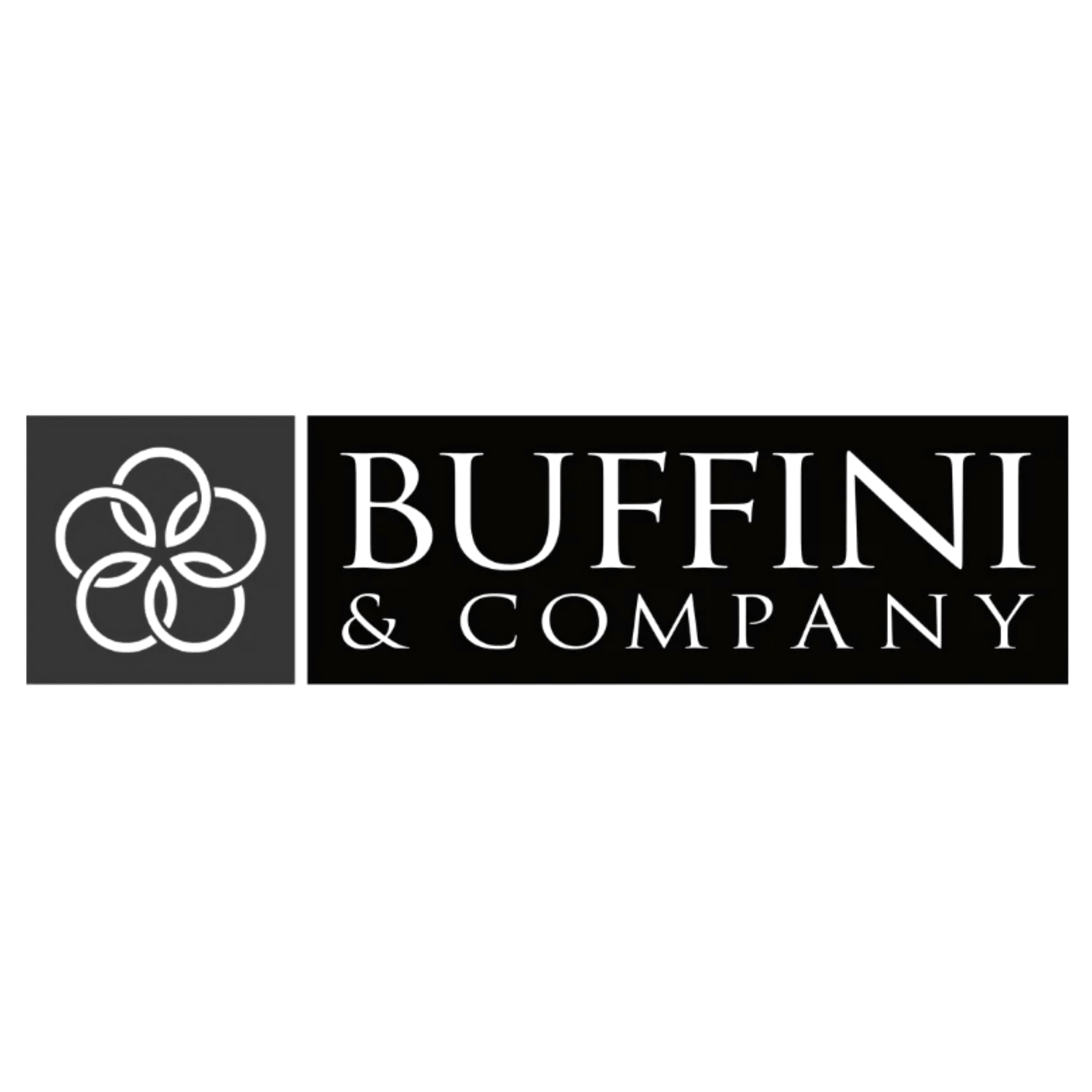 Buffini & Company logo with a floral-like circular design to the left of the text.