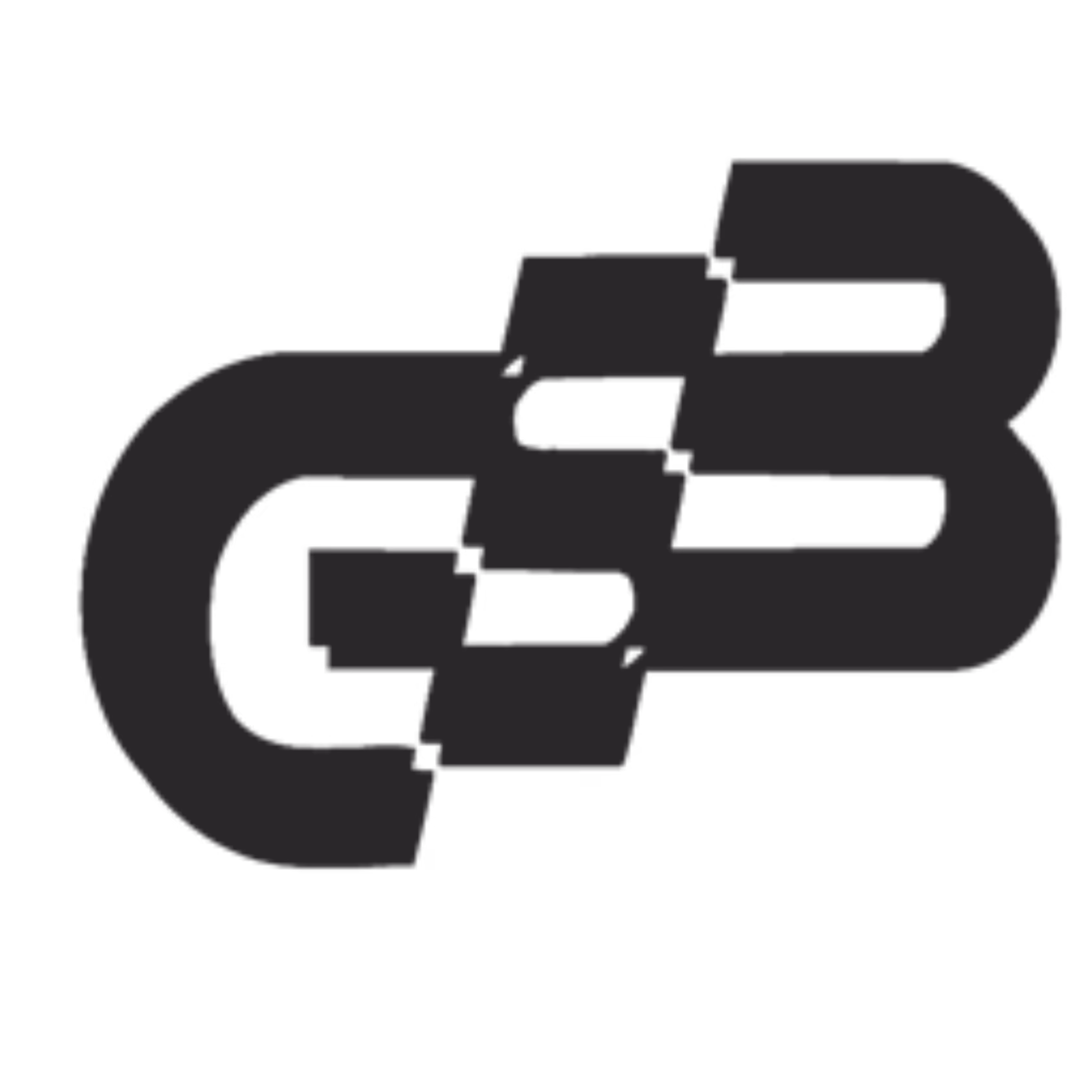 Abstract black logo combining the letters G and B with a stylized grid or block pattern.