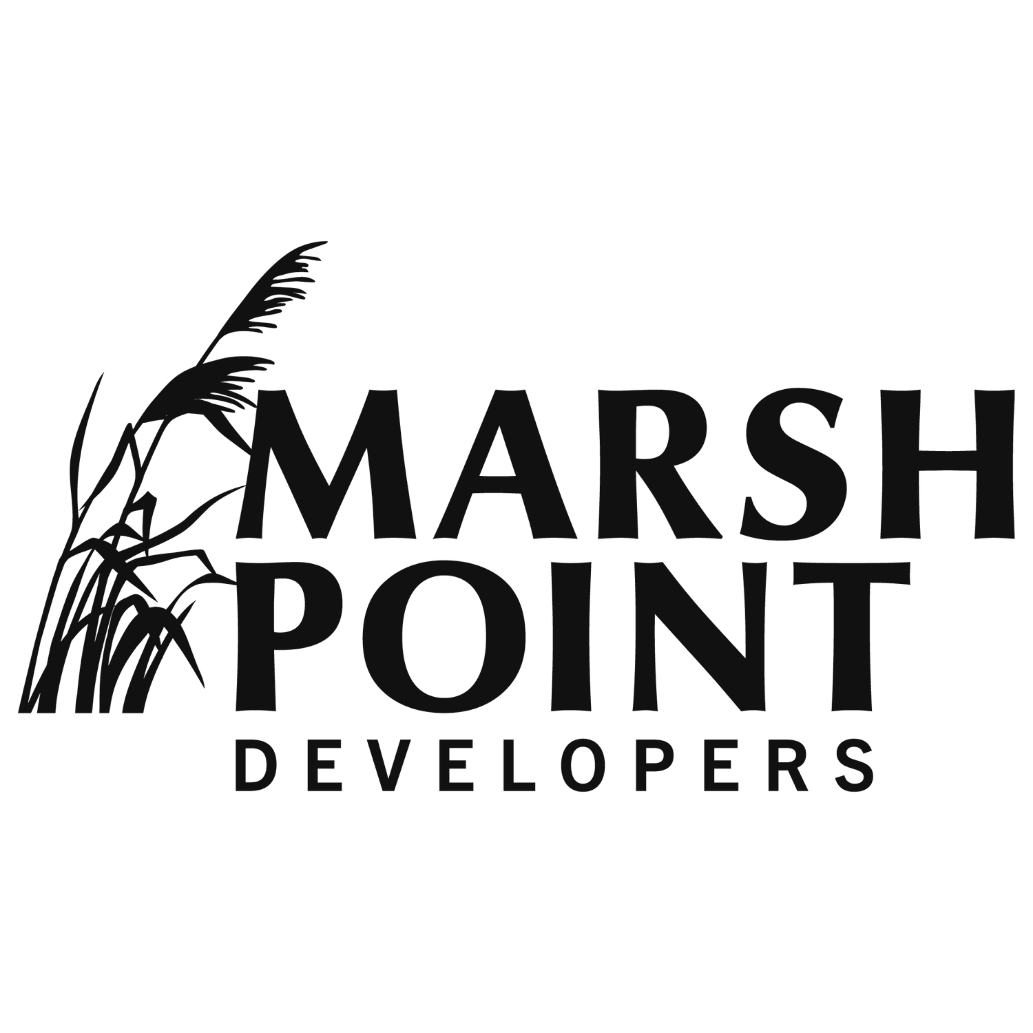 Marsh Point Developers logo with stylized marsh grass on the left.