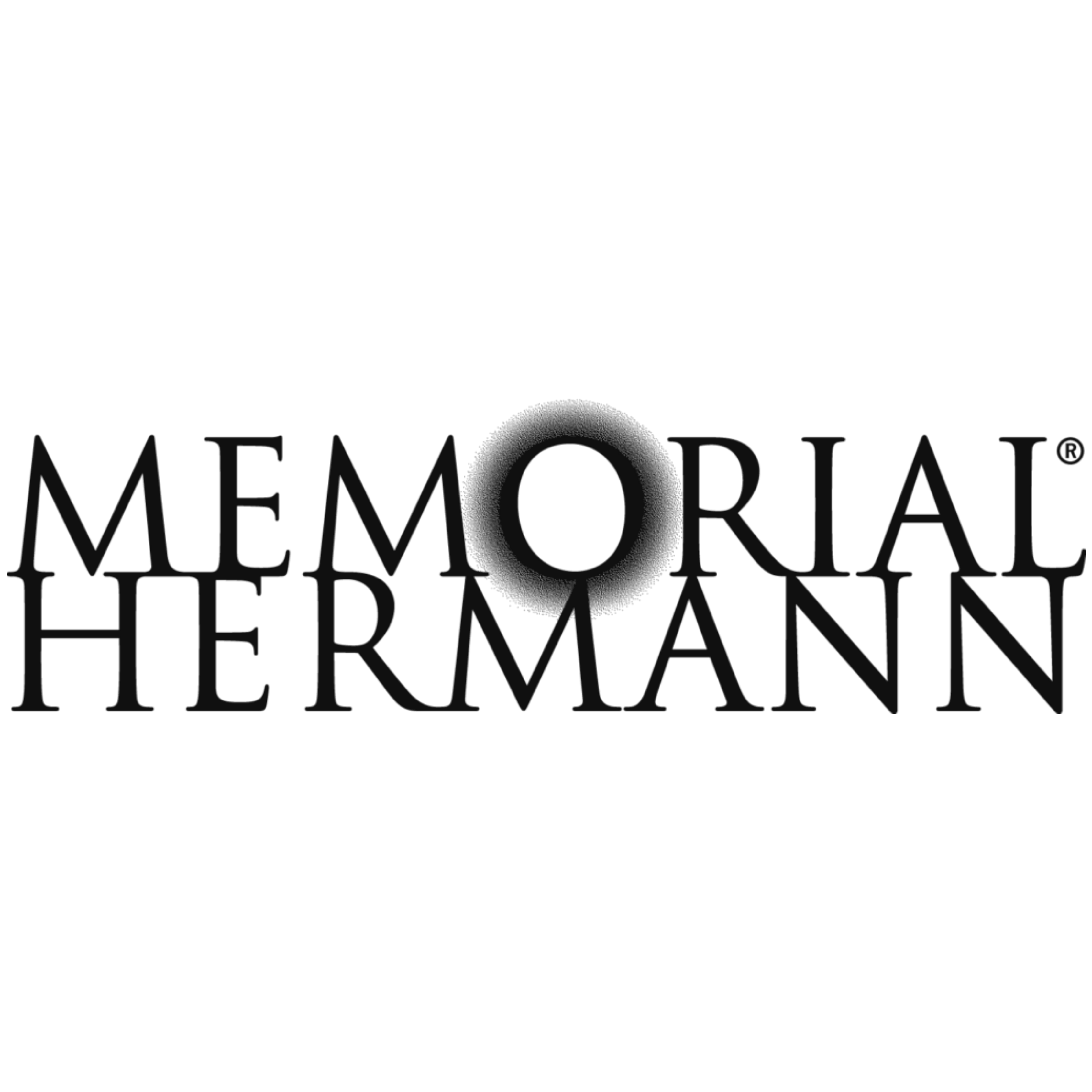 Memorial Hermann logo with stylized letter O resembling a target or ripple.