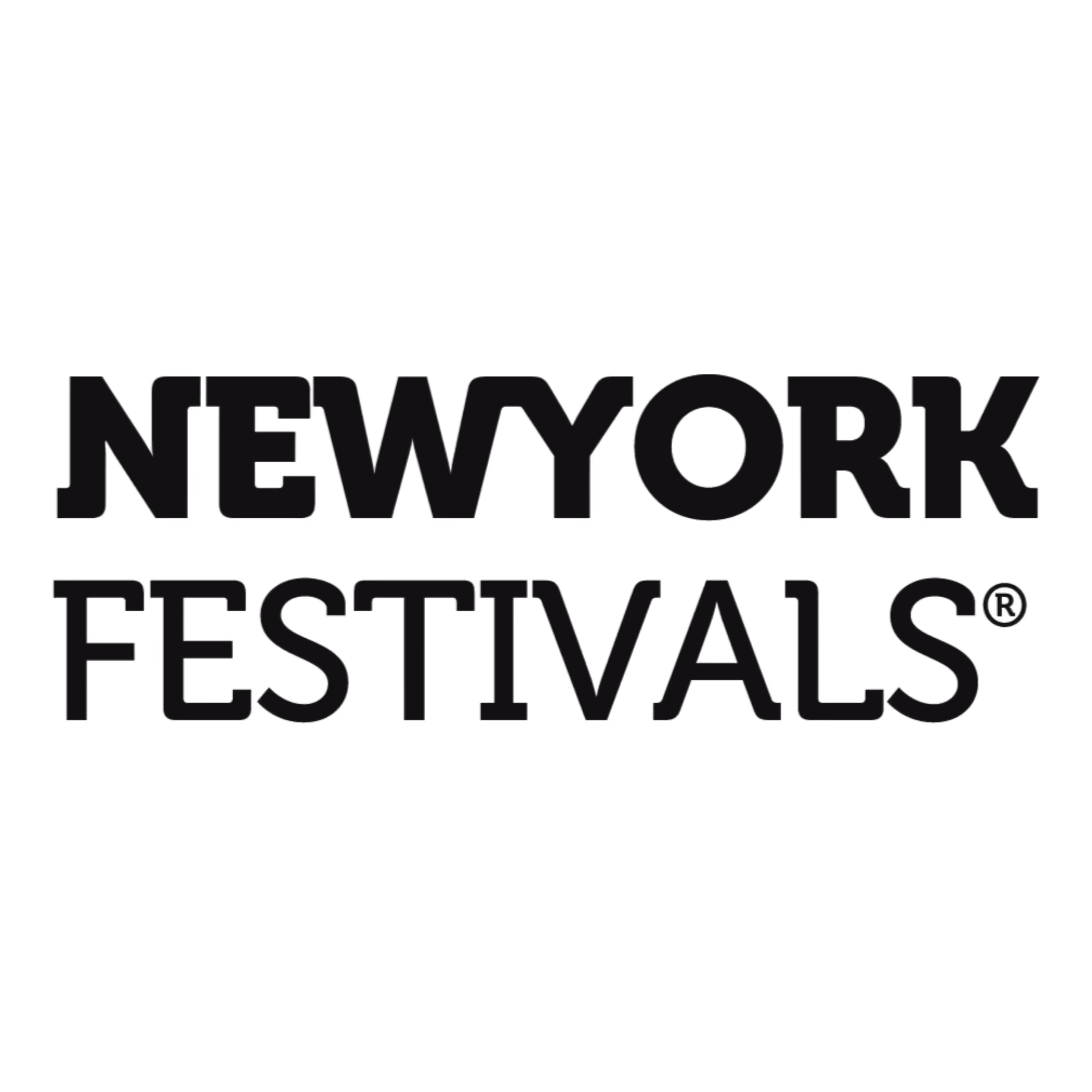 Black text logo reading 'NEWYORK FESTIVALS®' on a transparent background.