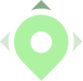 Green location pin surrounded by four gray directional arrows pointing up, down, left, and right.