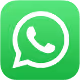 WhatsApp app icon with white phone inside a speech bubble on a green gradient background.