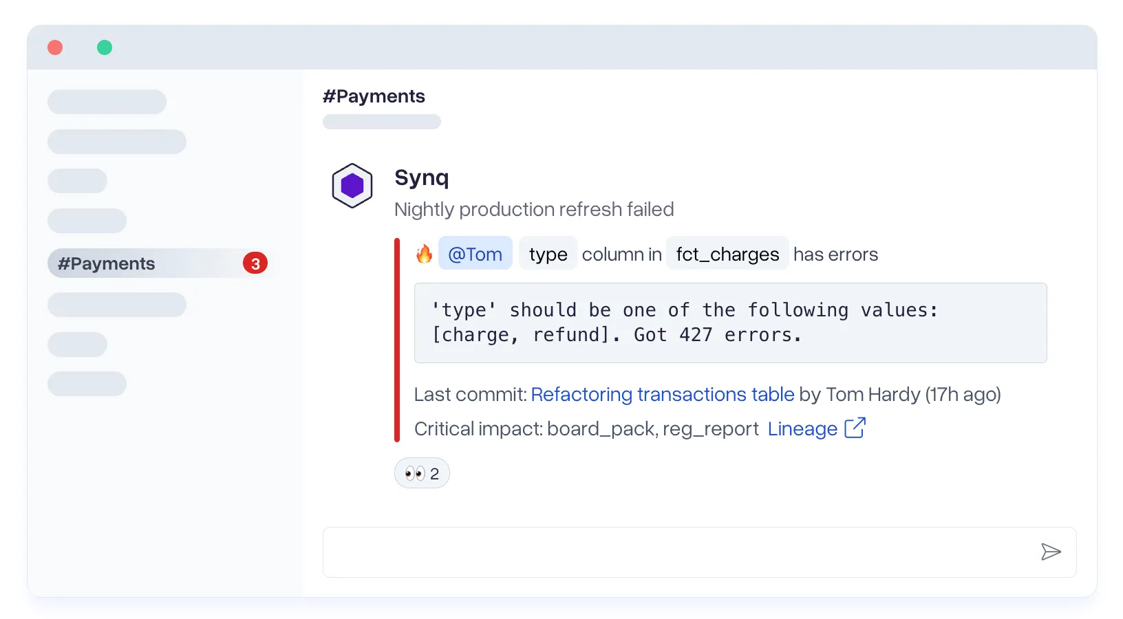 Incident Alert Example