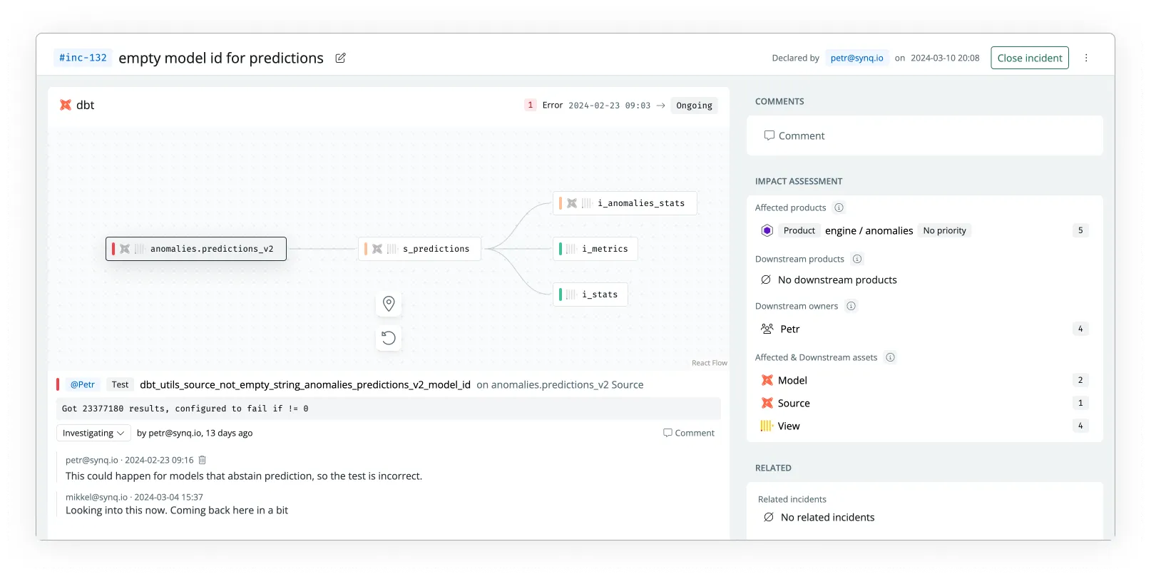 Everything you need to manage incidents in a single screen