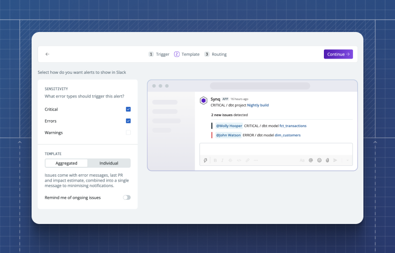 More precise Slack alerts