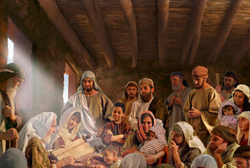 Jesus Christ's tomb that her crawled of of with a cross at the opening of the cave