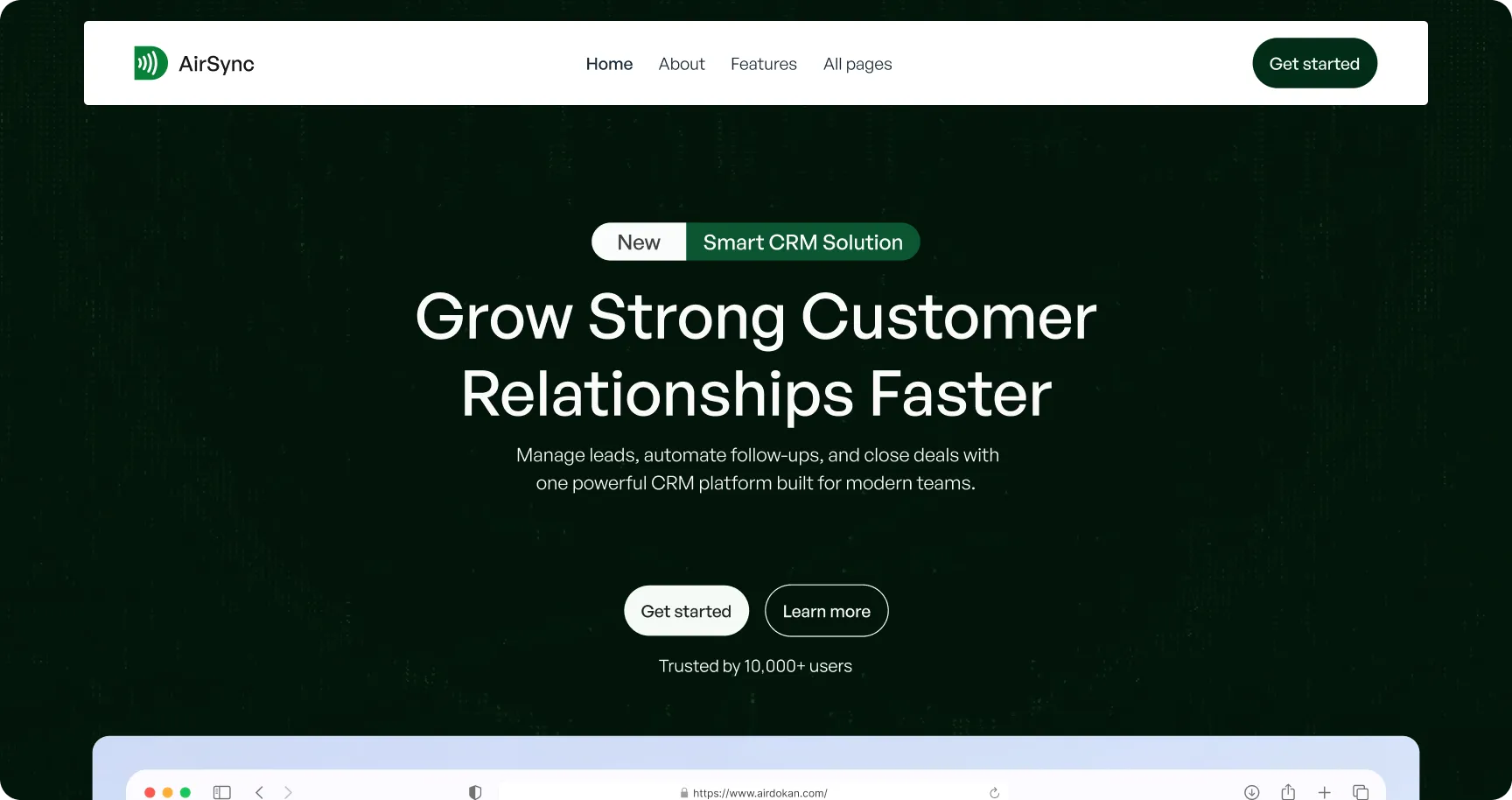 AirSync - Webflow Template Image