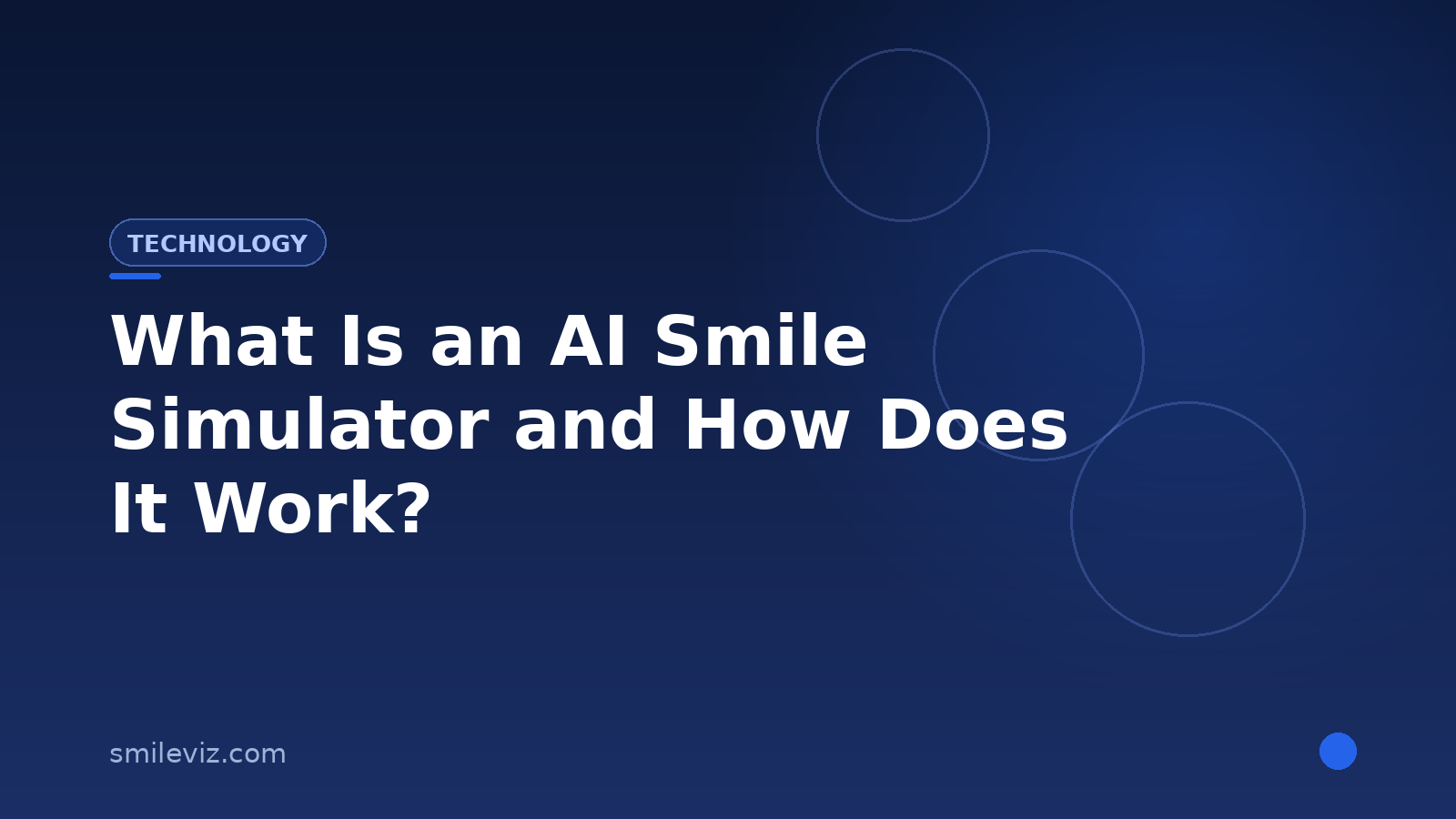 SmileViz blog cover: what an AI smile simulator is and how it works