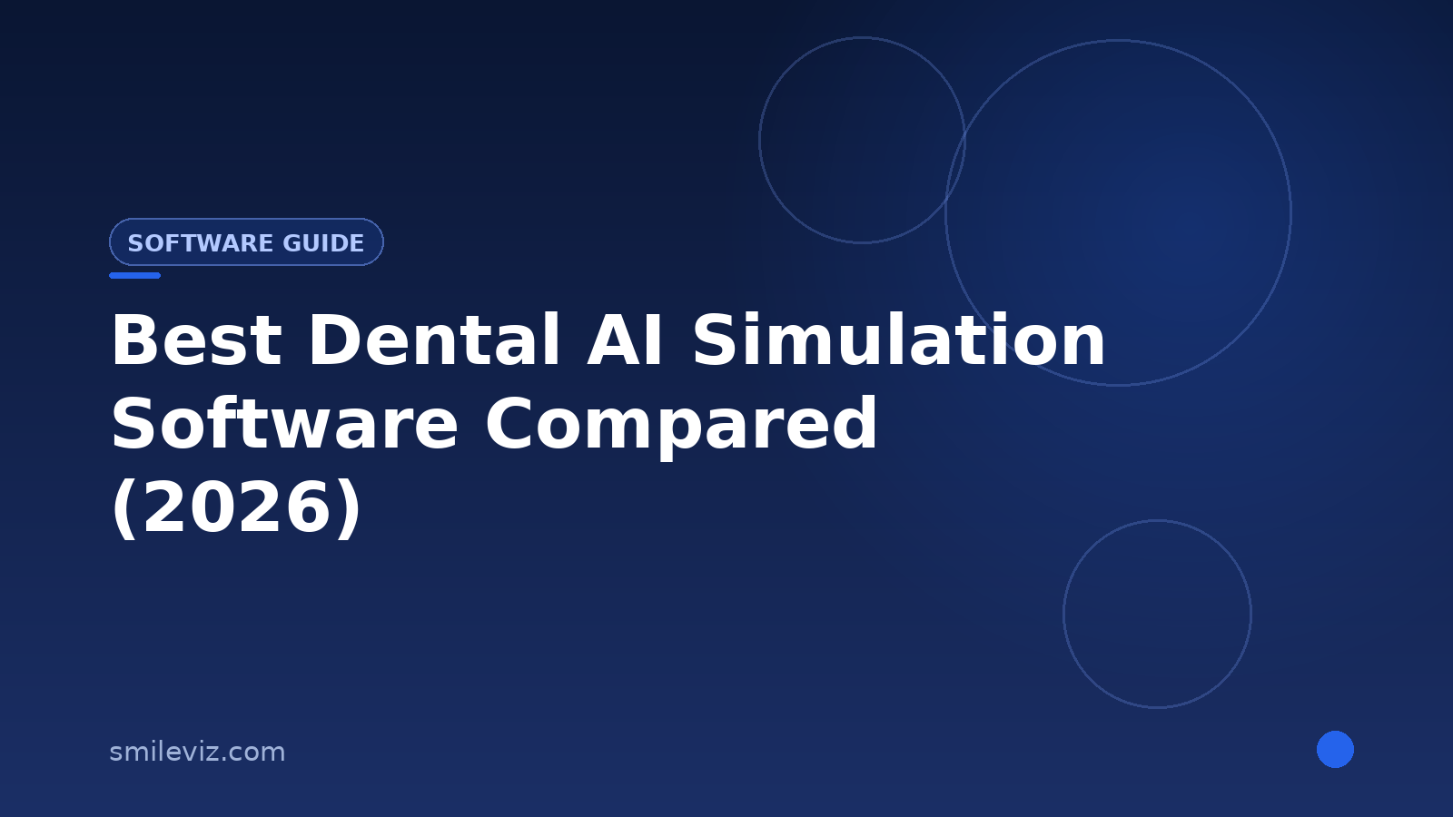 SmileViz blog cover: best dental AI smile simulation software compared for 2026