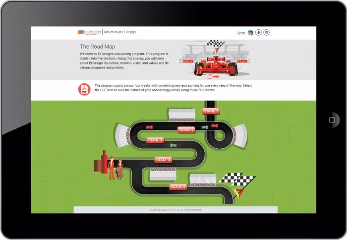 EI Design - Induction and Onboarding Portal Example