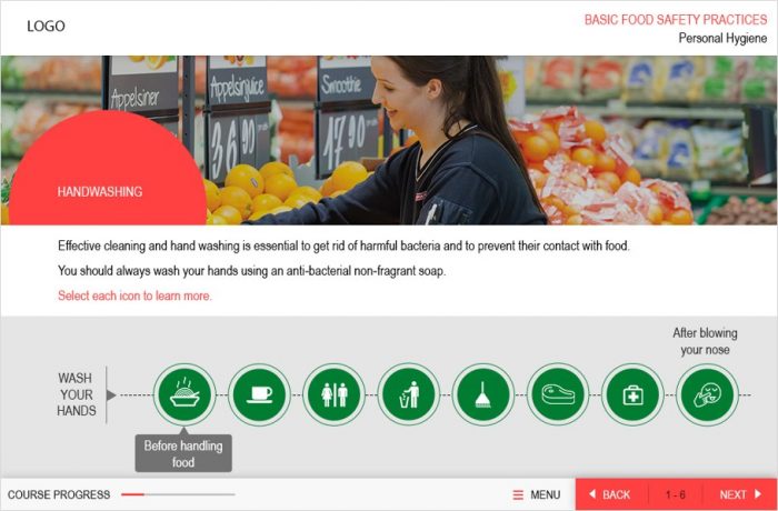 EI Design - Interactive Food Safety Compliance course for Food Retail