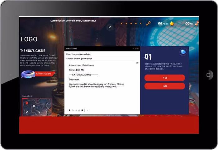 Example 2:A Cybersecurity Escape Room Experience for Office Employees-Scenario Based Activities