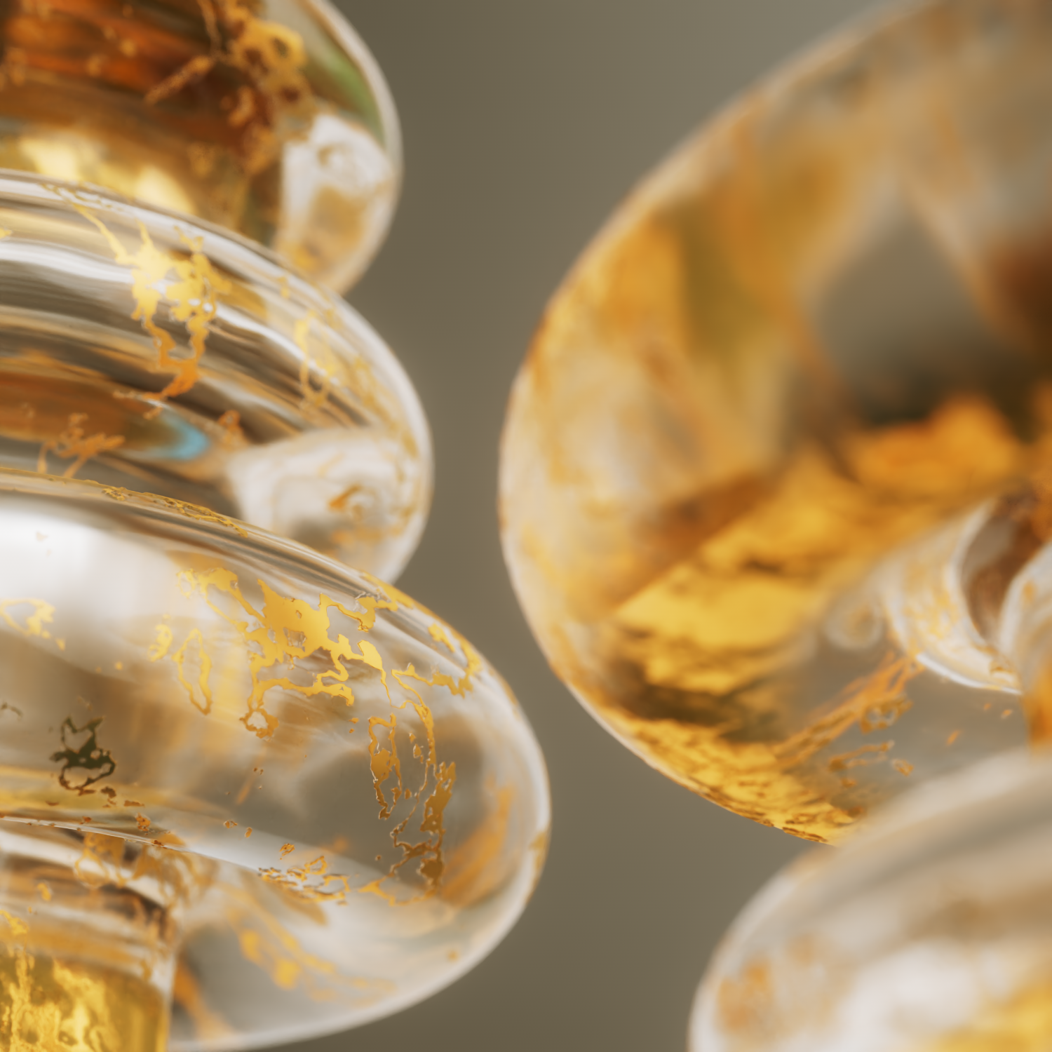 3D illustration of colorful spheres and discs floating in a circular formation against a purple background.