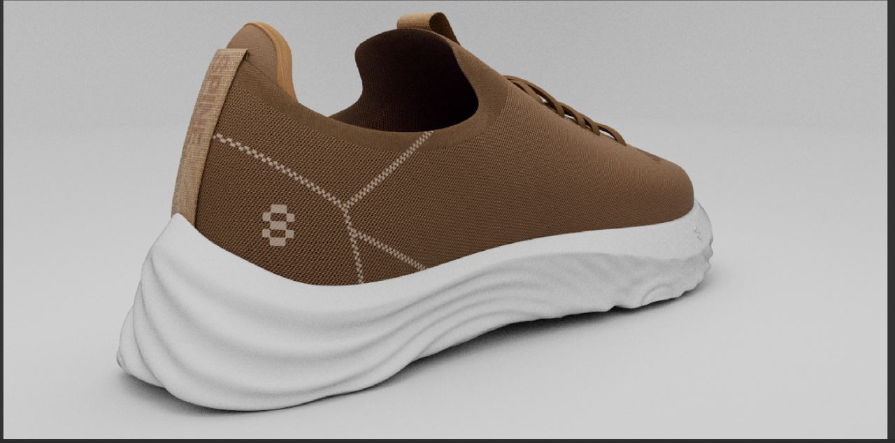 Colorful geometric shapes including circles, hexagons, and squares arranged in spiraling patterns on a light background.