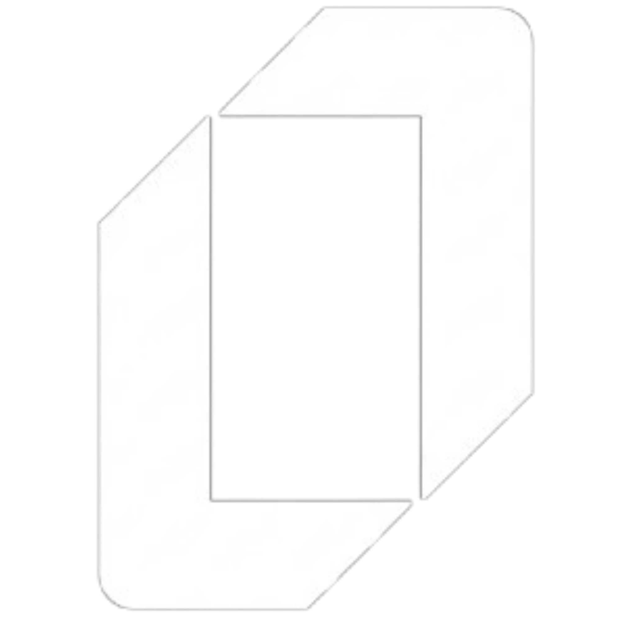 Microsoft Office logo in white on a transparent background.