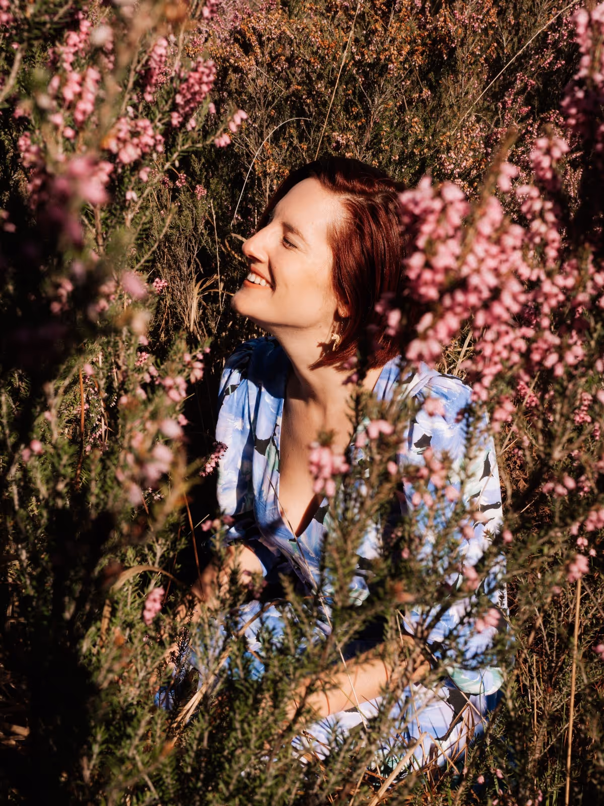 Aroma therapy - Anica standing surrounding with pink roses