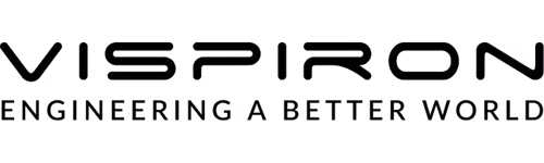 Vispiron logo with stylized V and the word Vispiron below it in black.