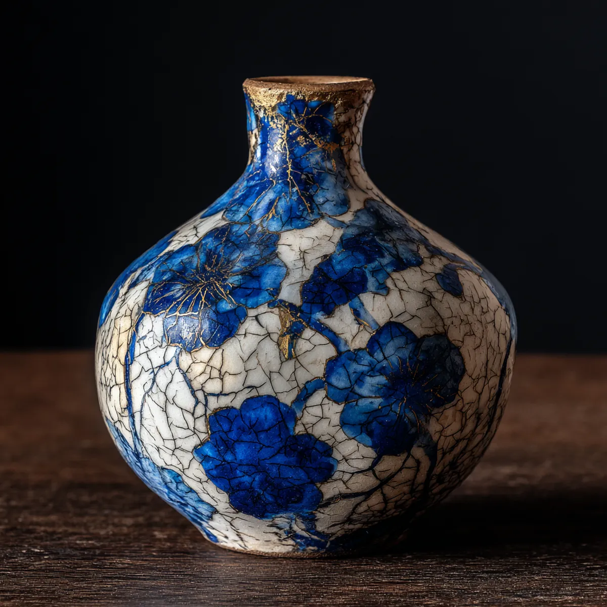 Half-painted vase on a studio table in Jingdezhen