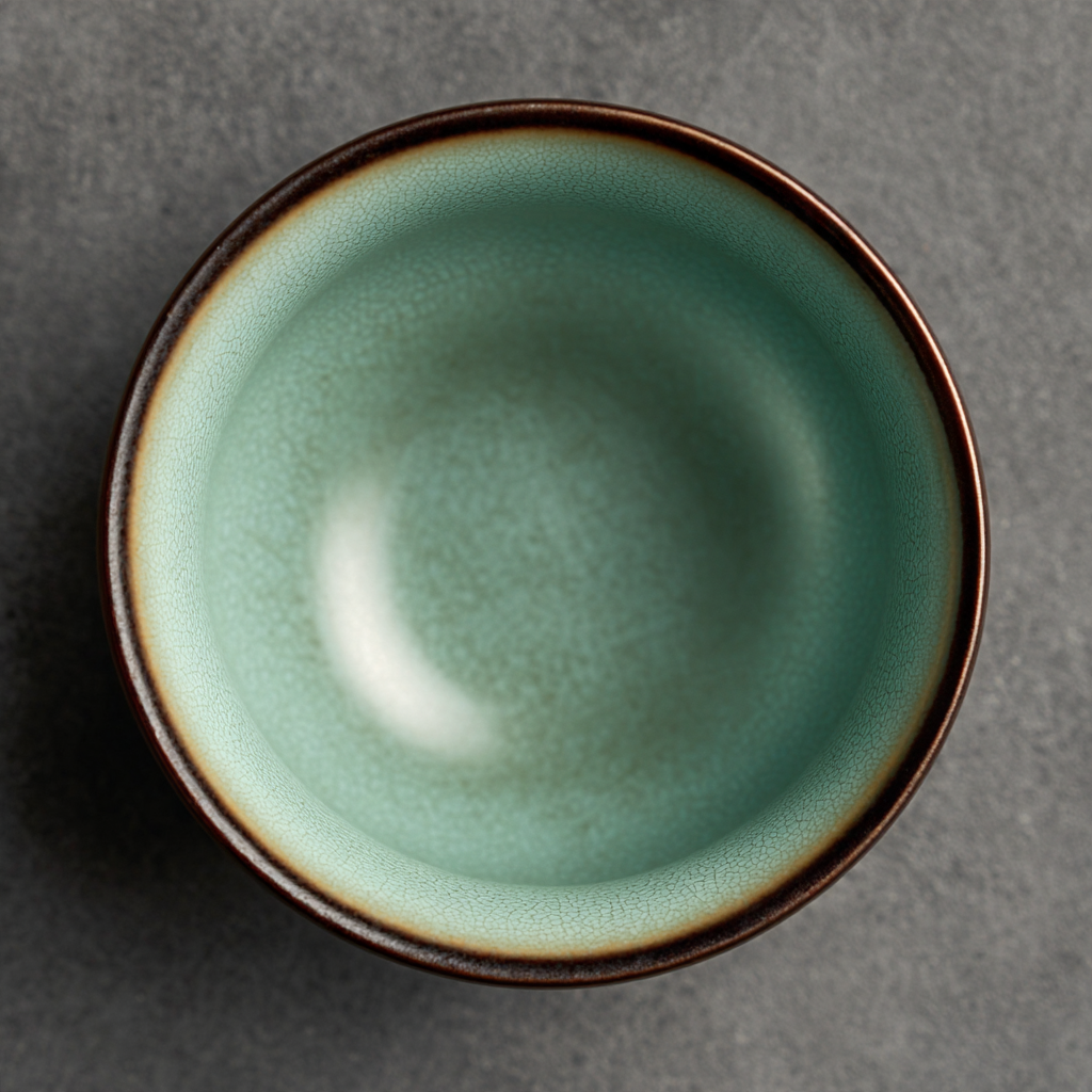 Top-down view into the Blue Fir tea cup