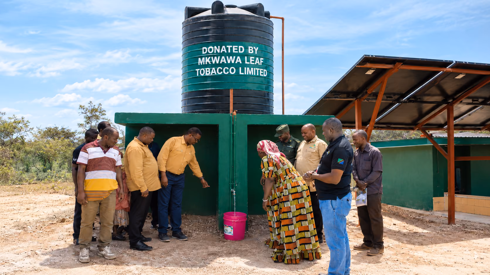 Mkwawa Leaf Tobacco Hands Over 120- Meter Borehole with Solar Powered to Makunganya Community and TFS in Morogoro